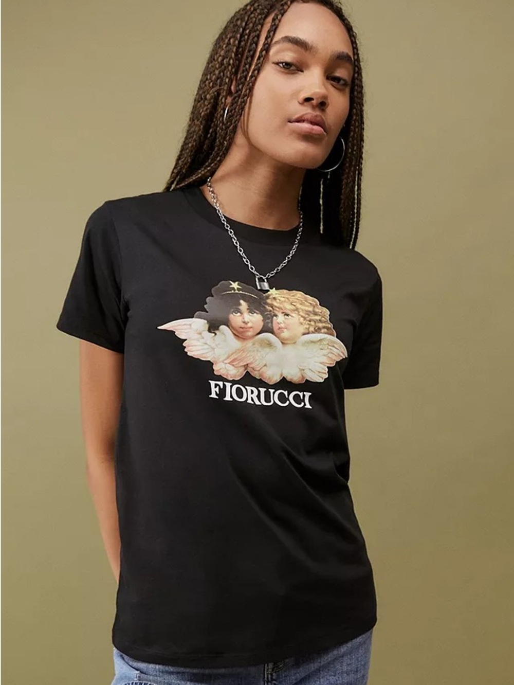 Fiorucci Black Angel Duo Graphic Tee